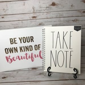 Rae Dunn Large TAKE NOTE Spriral Notebook